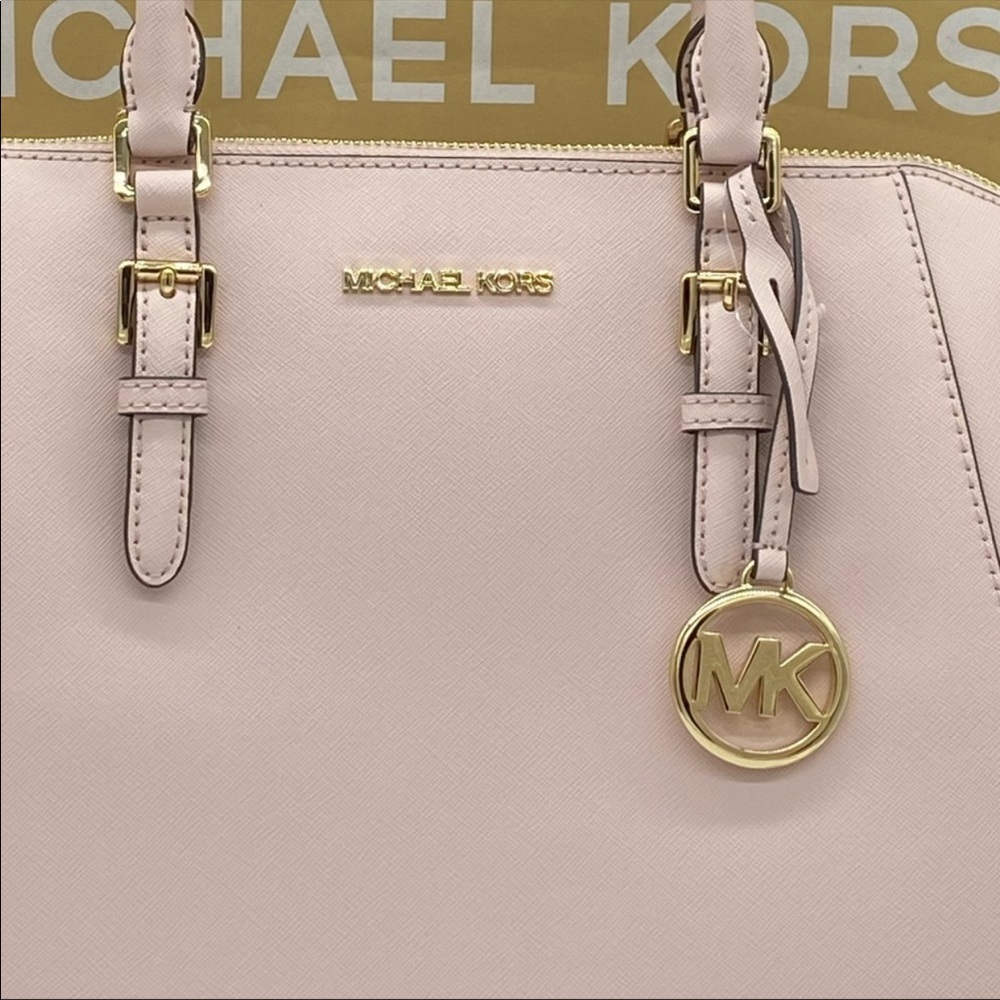 MICHAEL KORS CIARA LARGE TZ SATCHEL POWDER BLUSH - Picture 6 of 16